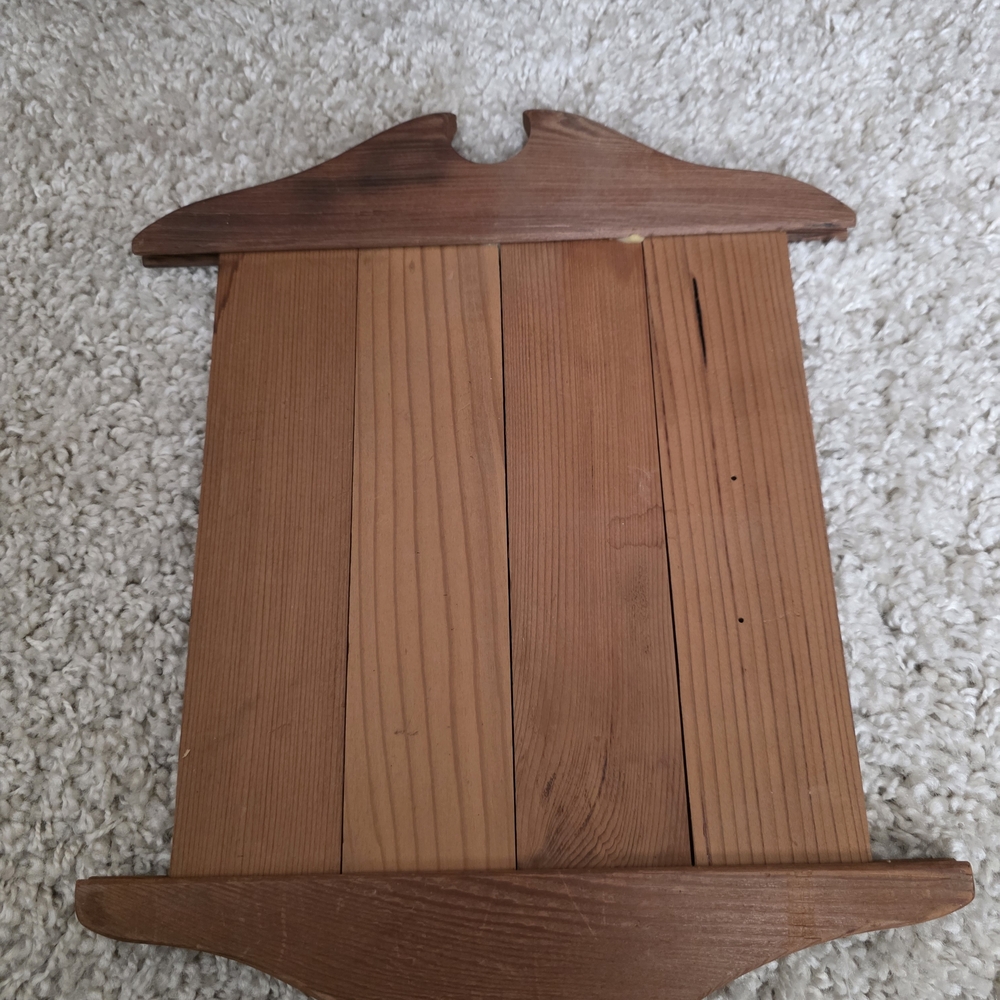 Unbranded Brown Wooden Wall Plaque - Natural Wood Finish (16" X 12").